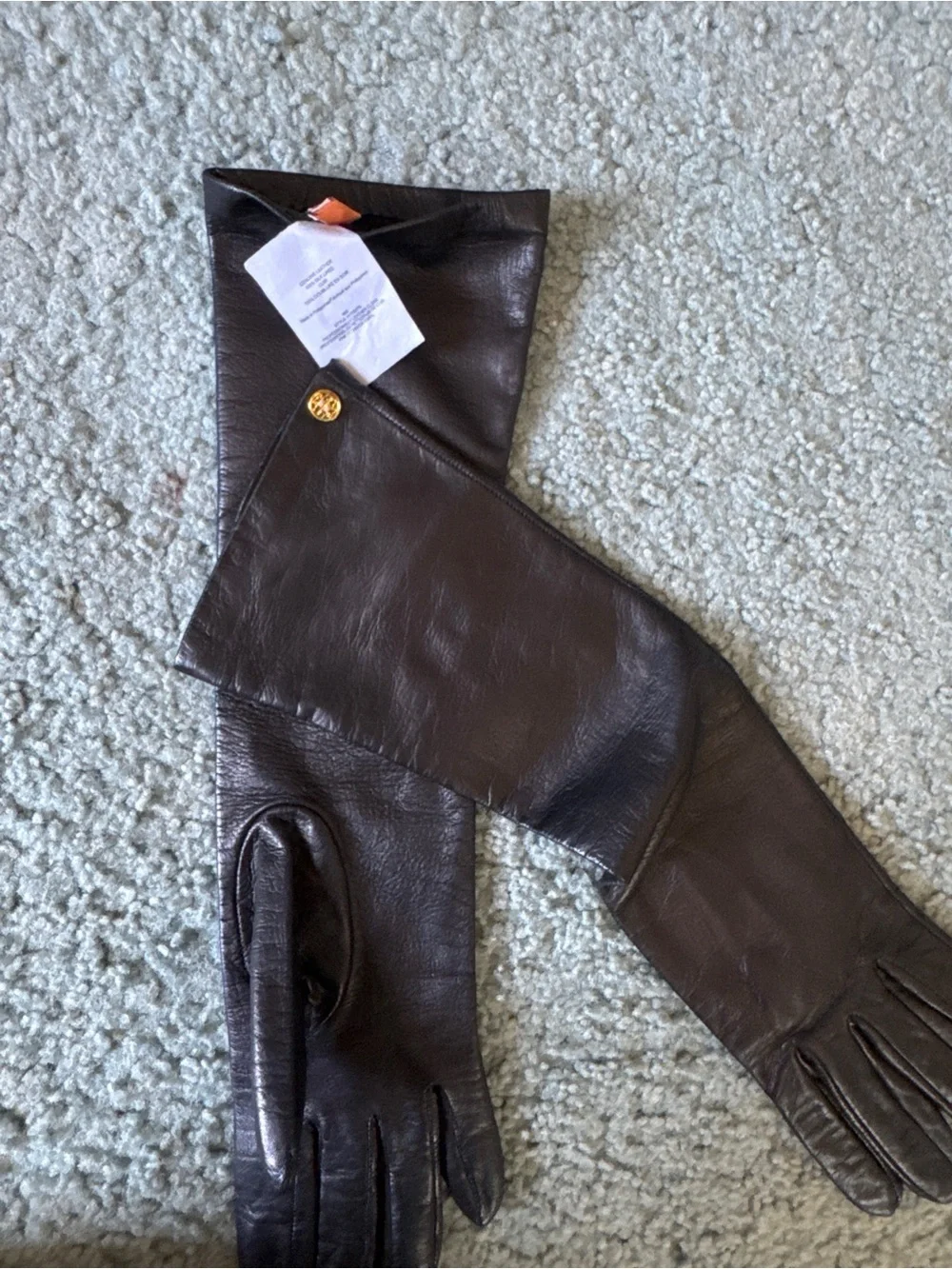 Classic Black Leather Long Gloves - Women's Fashion Accessory
